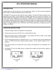 Elenco Electronics XP-4 Operating Manual