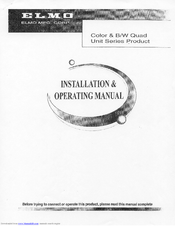 Elmo ChromaQuad-4 Installation & Operating Manual