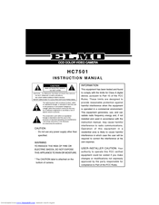 Elmo HC7501 Instruction Manual