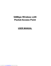 Encore 54MBPS WIRELESS LAN POCKET ACCESS POINT User Manual
