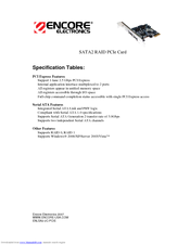 Encore ENLSA2-2C-PCIE Specification