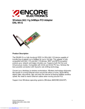 Encore ENL-WI-G Datasheet