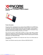 Encore ENPWI-G2 Specifications