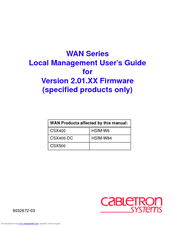Cabletron Systems CyberSWITCH CSX500 User Manual