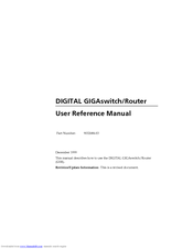 Cabletron Systems GIGAswitch GSR-8 User's Reference Manual