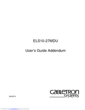 Cabletron Systems SmartSTACK ELS10-27MDU User Manual Addendum