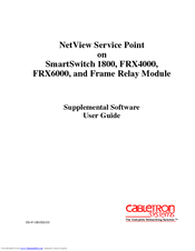 Cabletron Systems NetView Service Point User Manual