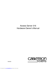 Cabletron Systems Access Server 316 Hardware Owner's Manual