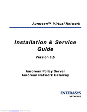 Enterasys Aurorean ANG-3000 Installation & Service Manual