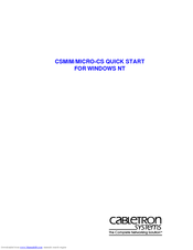 Cabletron Systems CSMIM/MICRO-CS Quick Start Manual