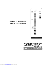 Cabletron Systems CSMIM-T1 Installation Manual