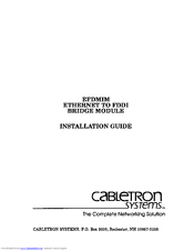 Cabletron Systems EFDMIM Installation Manual
