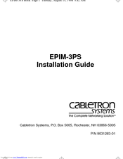 Cabletron Systems EPIM-3PS Installation Manual