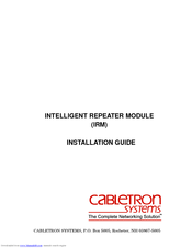 Cabletron Systems IRM Installation Manual