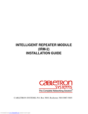 Cabletron Systems IRM-2 Installation Manual