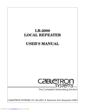 Cabletron Systems LR-2000 User Manual