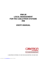 Cabletron Systems IRM/LM User Manual