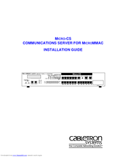 Cabletron Systems MicroMMAC 22ES Installation Manual