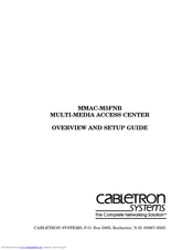 Cabletron Systems MMAC-M5FNB Overview And Setup Manual