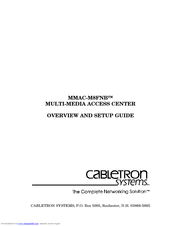 Cabletron Systems MMAC-M8FNB Overview And Setup Manual