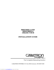 Cabletron Systems MRX-2 Installation Manual