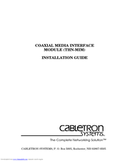 Cabletron Systems THN-MIM Installation Manual