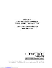 Cabletron Systems TRFOT-2 User Manual