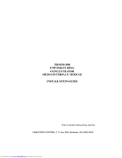 Cabletron Systems TRMIM-20R Installation Manual