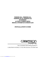 Cabletron Systems TRMIM-44A Installation Manual