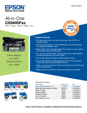 Epson CX9400Fax - Stylus Color Inkjet Manuals | ManualsLib