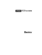Epson Stylus Photo RX700 Series Basics Manual