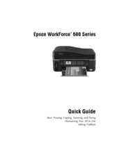 Epson C11CA18201 - WorkForce 600 Color Inkjet Quick Manual