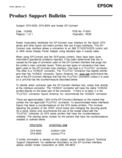 Epson EPL-7500 Product Support Bulletin