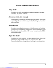 Epson C4100 - AcuLaser Color Laser Printer Reference Manual