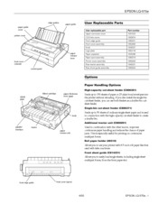 Epson 570e - LQ B/W Dot-matrix Printer Product Information Manual