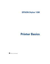 Epson Stylus C80N Printer Basics Manual