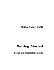 Epson Stylus C80N Setup And Installation Manual