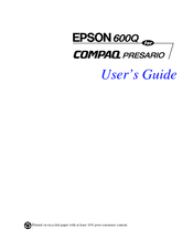 Epson Stylus Color 600Q User Manual
