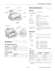 Epson C380045HA - Stylus Color 980 Inkjet Printer Product Information Manual