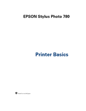 Epson Stylus Photo 780 Printer Basics Manual