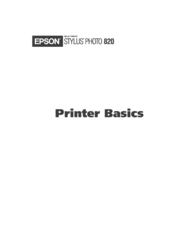Epson B163A Printer Basics Manual