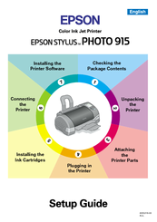 Epson STYLUS PHOTO 915 Setup Manual