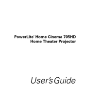 Epson PowerLite Home Cinema 705HD User Manual
