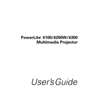 Epson PowerLite 4100 User Manual