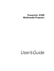 Epson 410W - PowerLite WXGA LCD Projector User Manual