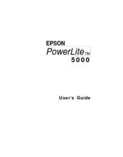 Epson PowerLite 5000 User Manual