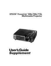 Epson PowerLite 500c User Manual Supplement