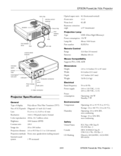 Epson PowerLite 703C User Manual