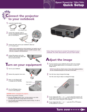 Epson 740c - PowerLite XGA LCD Projector Quick Setup Manual