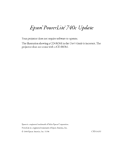 Epson 740c - PowerLite XGA LCD Projector Update Manual